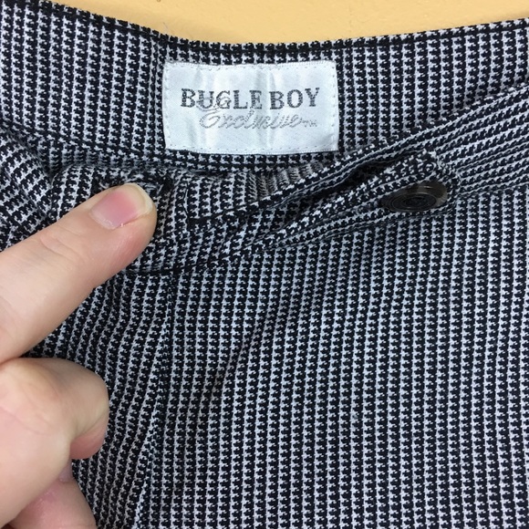 Vintage 90’s Bugle Boy B&W Houndstooth Trousers - Picture 6 of 8